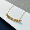 Jade-colored Beaded Gold Chain Necklace wearing for dinner parties, daily dressing, and special holiday gifts Non-allergenic Material Birthday Gift