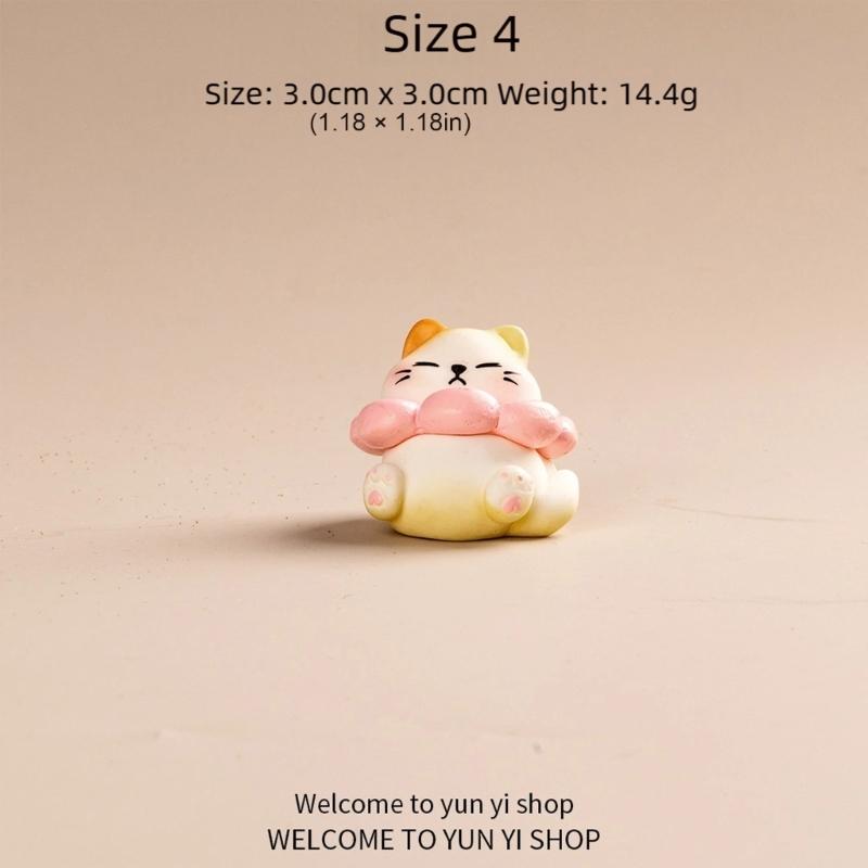 Adorable Cats Sculpture Auto Interior Decoration Strong Resin Stable Designs Cartoon Kitty Car Ornament for Office Home