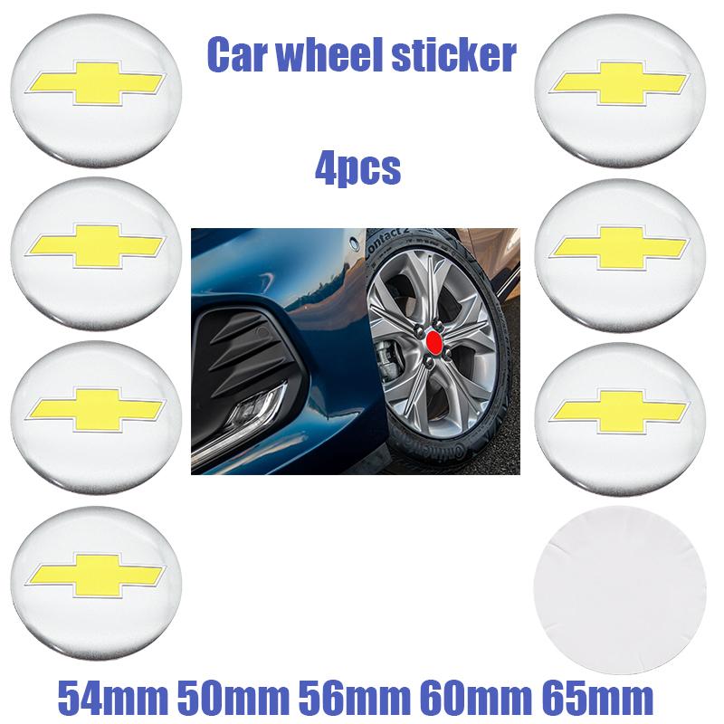 4pcs New 54mm 50mm 60mm 56mm 65mm Car Wheel Emblem Sticker Wheel Center Hub Cap Auto Rim Refit Badge Covers Sticker Accessories
