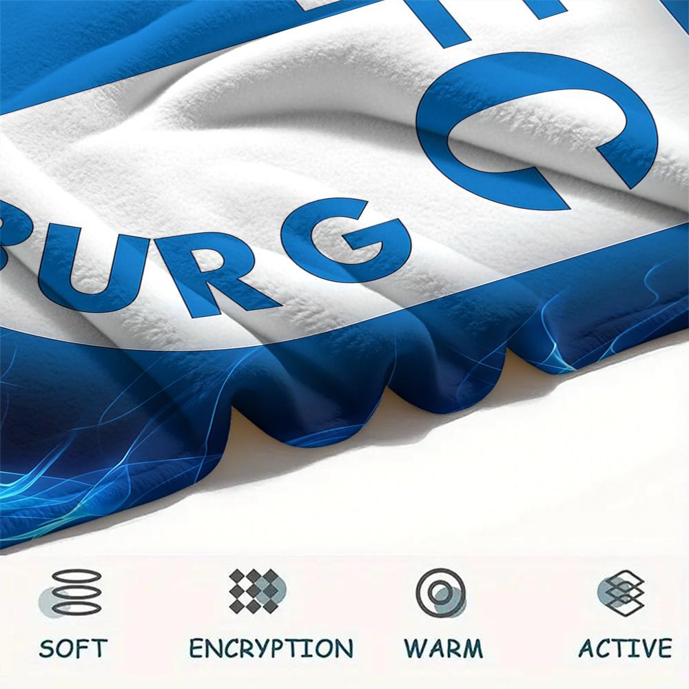 1PC Custom Name 1. FC Magdeburg Flame Patterned Flannel Blanket Suitable For All Seasons for Home Decor Warmth and Comfort Gifts Holiday Present -HE2