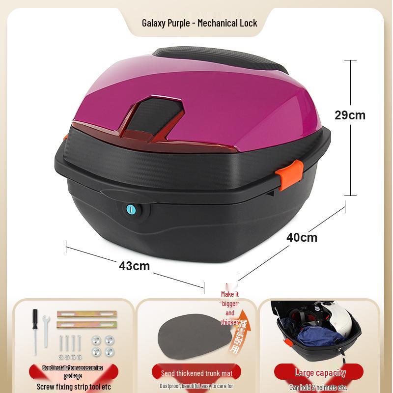 Electric Car & Motorcycle Large Trunk Box - Anti-Shake Universal Storage for Electric Bicycles