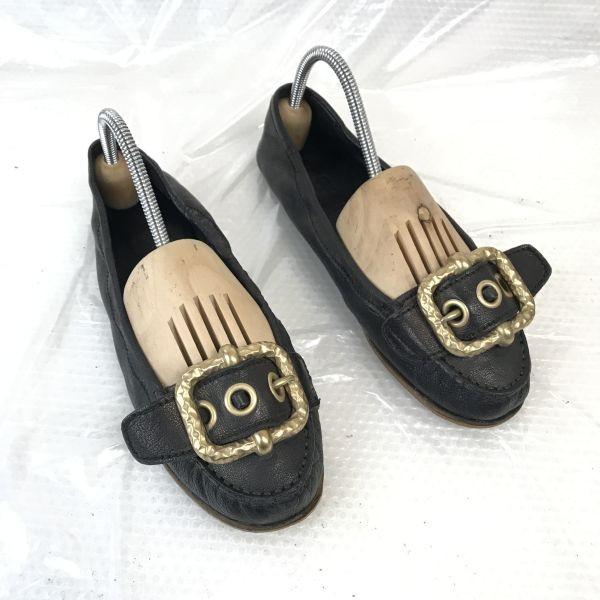MIUMIU Leder Ballerinas 36.5 23-23.5 Schwarz(GEBRAUCHT)