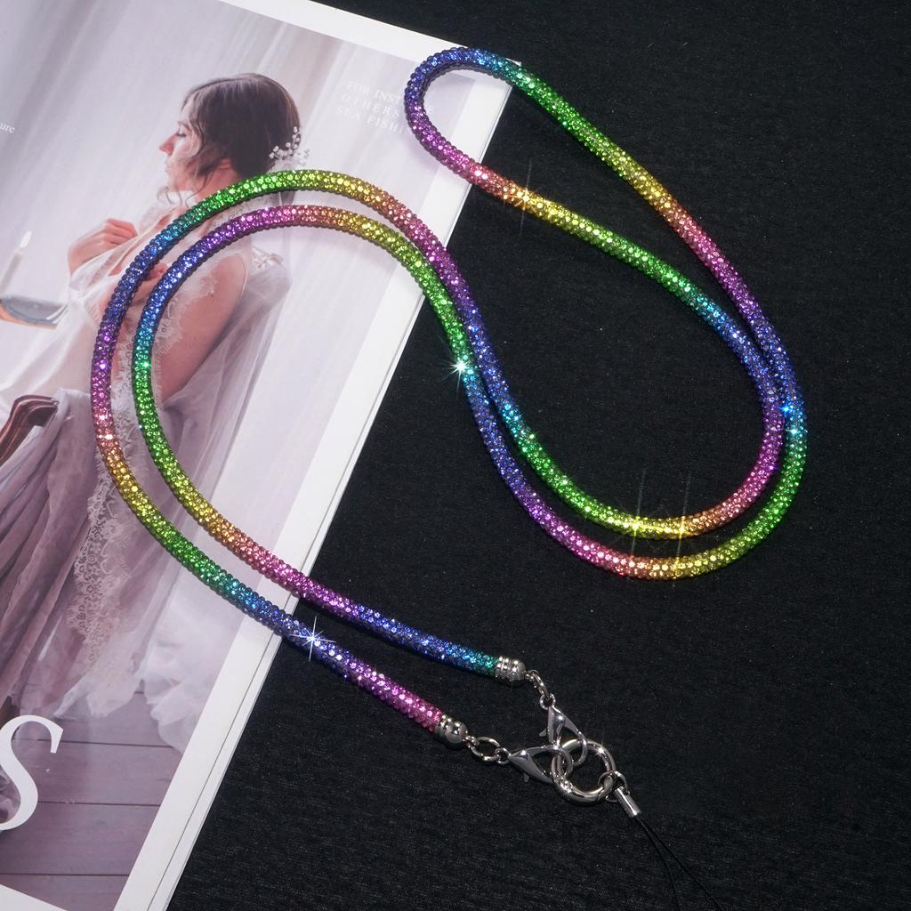 New Luxury Crystal Rhinestone Phone Lanyard Bright Bling Bling Phone Case Chain Straps Phone Anti-lost Rope Phone Accessories