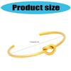 Portable Gold Open Knot Cuff Bracelet With Adjustable Fit Designs Decoration for The Fashion Woman Casual Wear