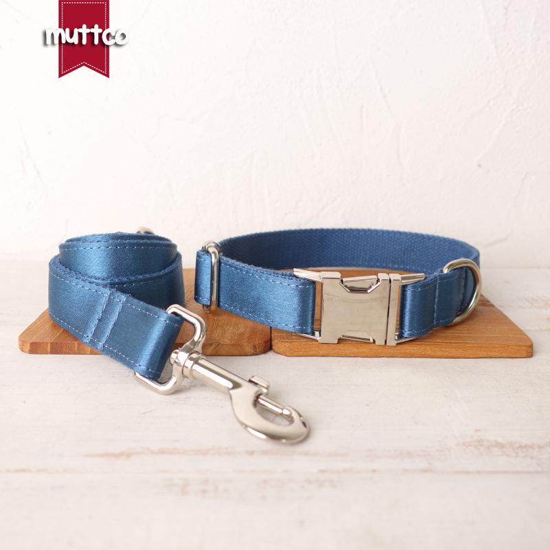 MUTTCO Dog Leash Set - Simple Design, Training & Running Rope UDC-115. Large океан синий