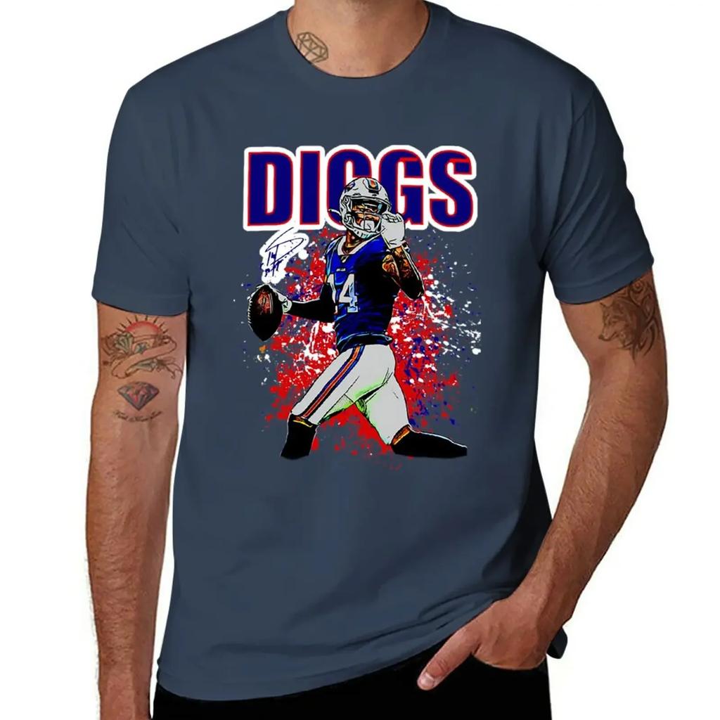 Stefon Diggs T-Shirt Sweat Kawaii Clothes Graphics Tshirts for Men