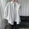 Men's Summer Ice Silk Long-Sleeve Shirt, Hong Kong Japanese Style