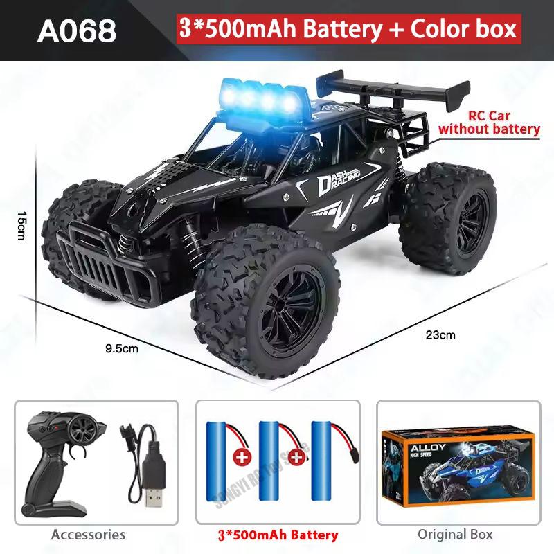 RC Car RC Drift Racing 1:16 Full Proportion Vehicle Off Road Alloy 2.4G Radio High-Speed Trucks With LED Light Climbing Gift Toy