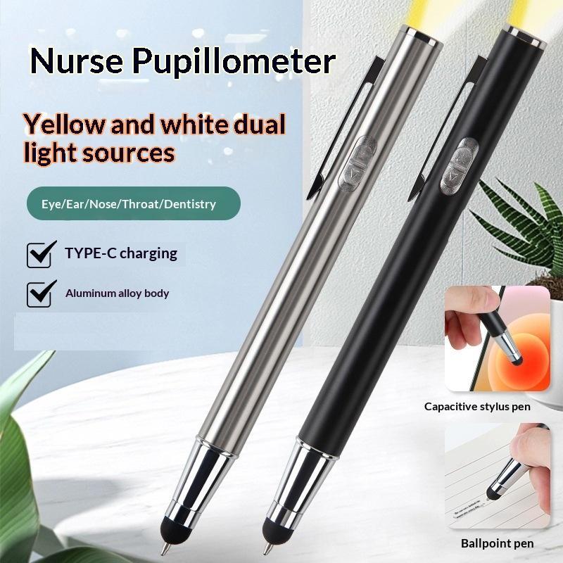 Doctors Nurses Use Pen Light TYPE-C Rechargeable LED Flashlight for Pupil Oral ENT Eye Check