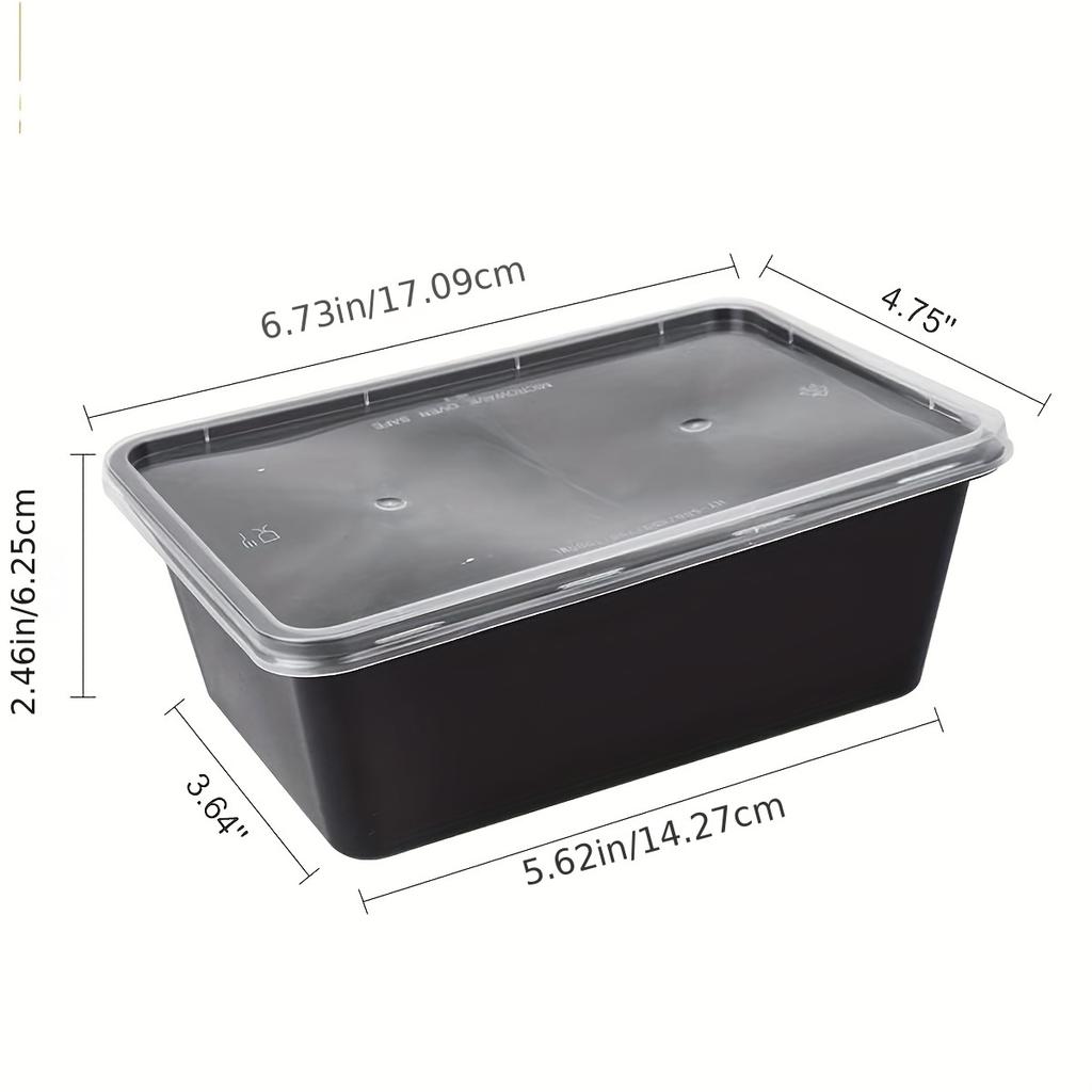 Netěsné nádoby na přípravu jídla s víkem Opakovaně použitelné, stohovatelné plastové boxy na skladování potravin pro zdravá a pohodlná jídla na cestách