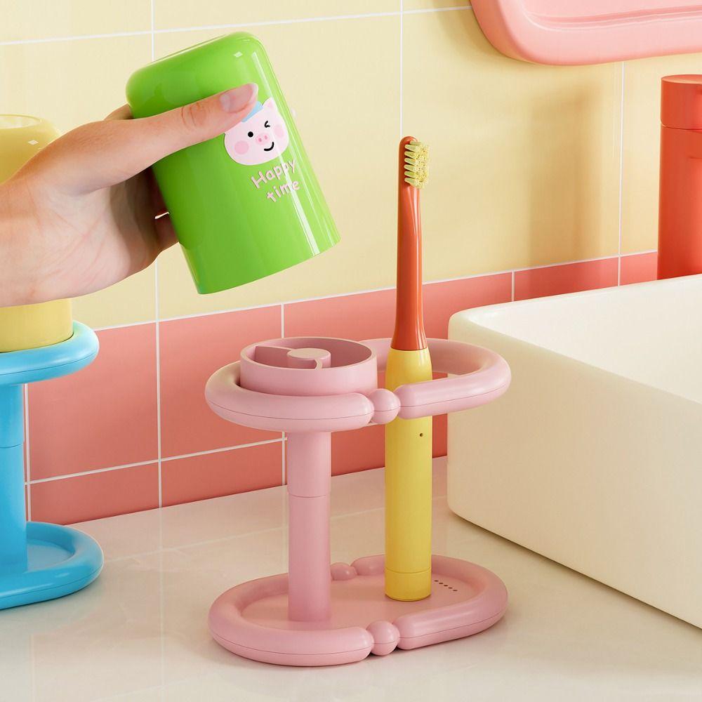 With Cup/Cover Toothpaste and Toothbrush Holder Dopamine Tooth Brush Stand Bathroom