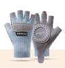 Children's Half finger Gloves Thin Sunscreen Ice Silk Breathable Wear Resistant Non Slip Elastic Outdoor Sports Riding Mesh Gloves