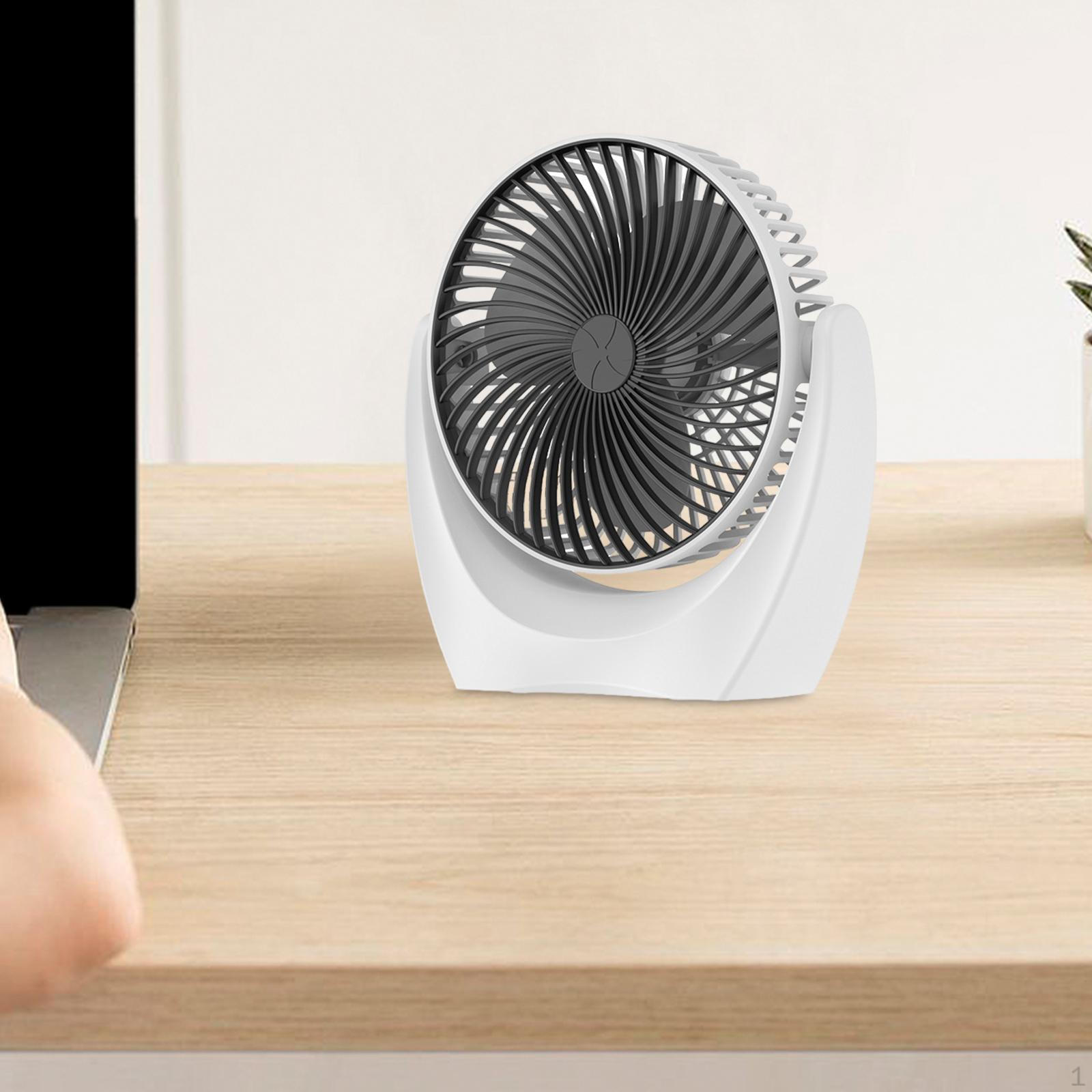 

Настольный вентилятор, воздушное охлаждение, 2 скорости, тихий, небольшой настольный мини для кемпинга на открытом воздухе чёрный