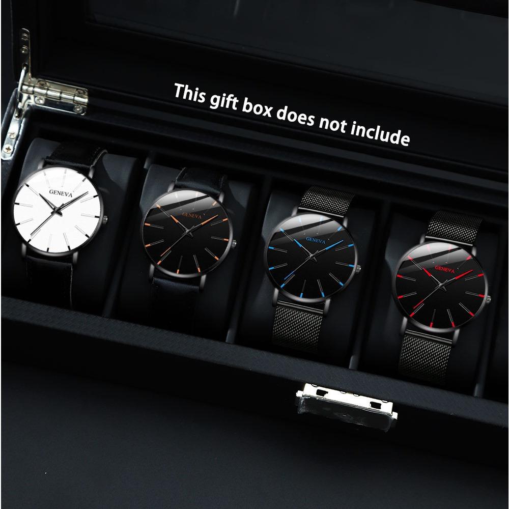 Geneva 2-Piece Suit Men S Watch Casual Men S Watch Watch + watch + watch + watch