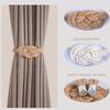 Magnetic Hemps Curtain Tiebacks,Decorative Drapery Holdbacks Bohemians Styles Woven Curtain Tie Back with Exquisite Knot