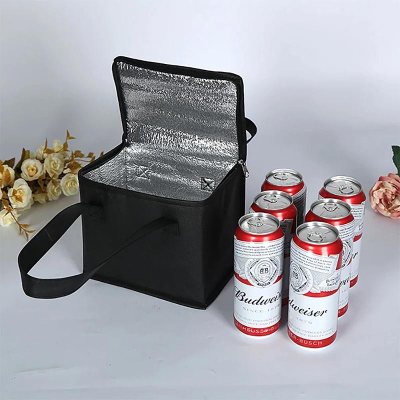 Folding Portable Lunch Cooler Bag Insulated Food Thermal Carrier Picnic Ice Pack Drink Beer Delivery Bag