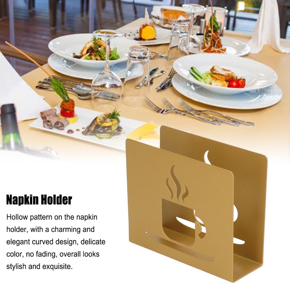2PCS Freestanding Design Napkin Holder Stainless Steel Table Napkin Holder Restaurant Use