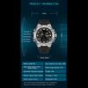 SANDA Fashion Trend Electronic Watch Multifunctional Waterproof Wristwatch