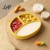Divided Toddler Dishes Silicone Suction Plate for Toddlers Cute Bear Shape Unbreakable Baby Led Weaning Essentials Bowl Non Slip Feeding Tray