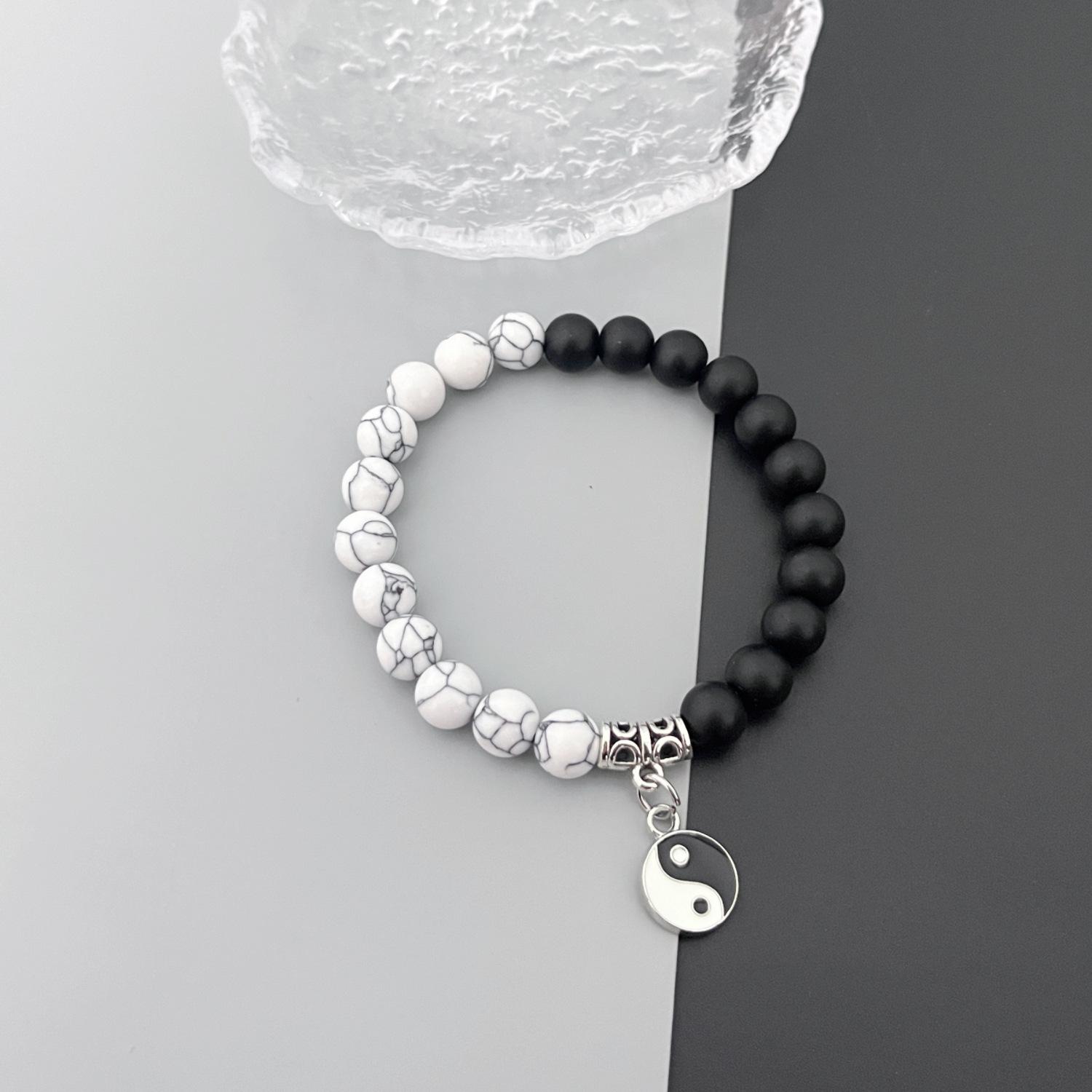 JYL TS Bracelet Couple  Magnetic Attraction Design Feng Shui Love & Bond T199 темно-красного