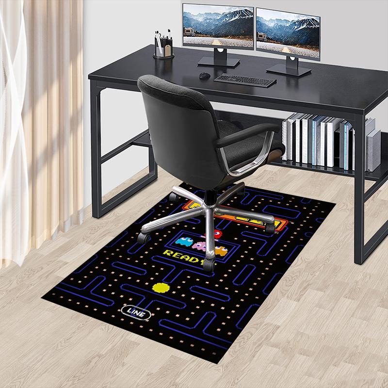 1pc Pacman Adventure Carpet for Playroom Bedroom Living Room Sofa Home Decor,kids Game Area Rug Non-slip Floor Mat Y730147