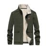 Mens Fleece Jacket With Stand Collar Lightweight Outdoor Coat Men