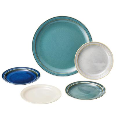 Dolce Duo Curry and Pasta Plate Set Large and 4 Medium Serving Made In (1 Plates) - Set, Japan, Gift, BS-1668