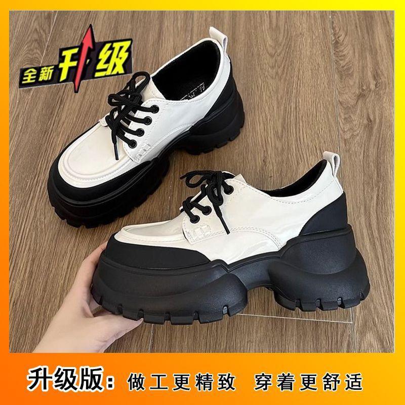 Fleece Single Shoes French Versatile Loafers British Style Non-slip Thick Sole Heightening Small Leather Shoes Women's 2025 Autumn and Winter New M