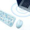 Mofii Drahtlose Maus und Tastatur Set Runde Tastenkappen Farbe Tastatur Frauen Büro Drahtlose Tastatur Volle Größe Schreibmaschinentastatur
