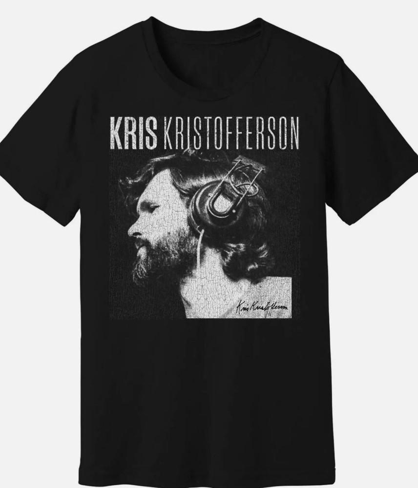 

Vtg Kris Kristofferson Music Star Heavy Cotton Black All Size Unisex Shirt 2XL