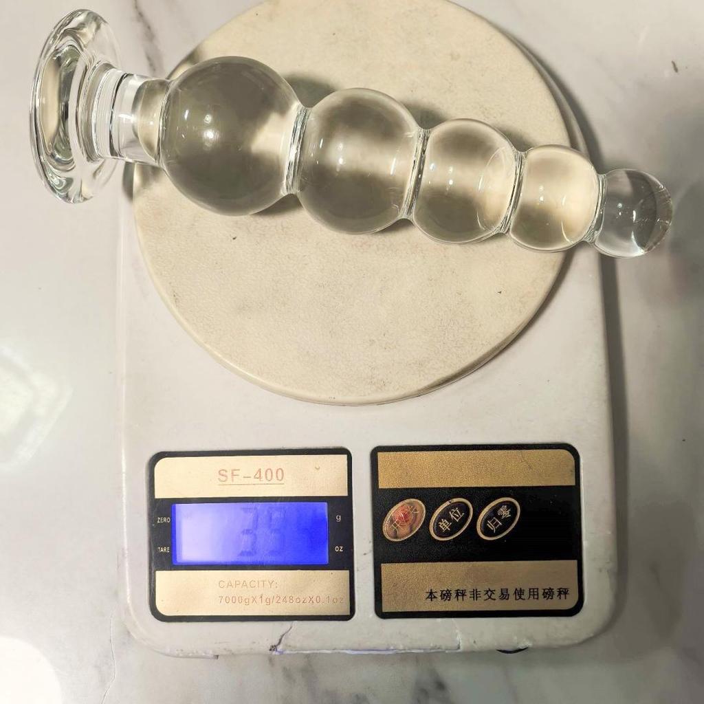 VaHppy Großer Glas-Analplug Backyard-Spielzeug 3/4/5 Kugeln SM BDSM Gay Analmasturbation Prostata-Massage Erwachsenenspiel Sexspielzeug