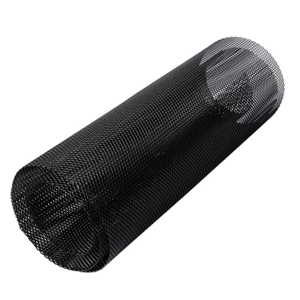 100cmx33cm Aluminum Alloy Grille Mesh Roll Automotive Grille Insert Bumper Rhombic Hole Black Car Grill Mesh Sheet