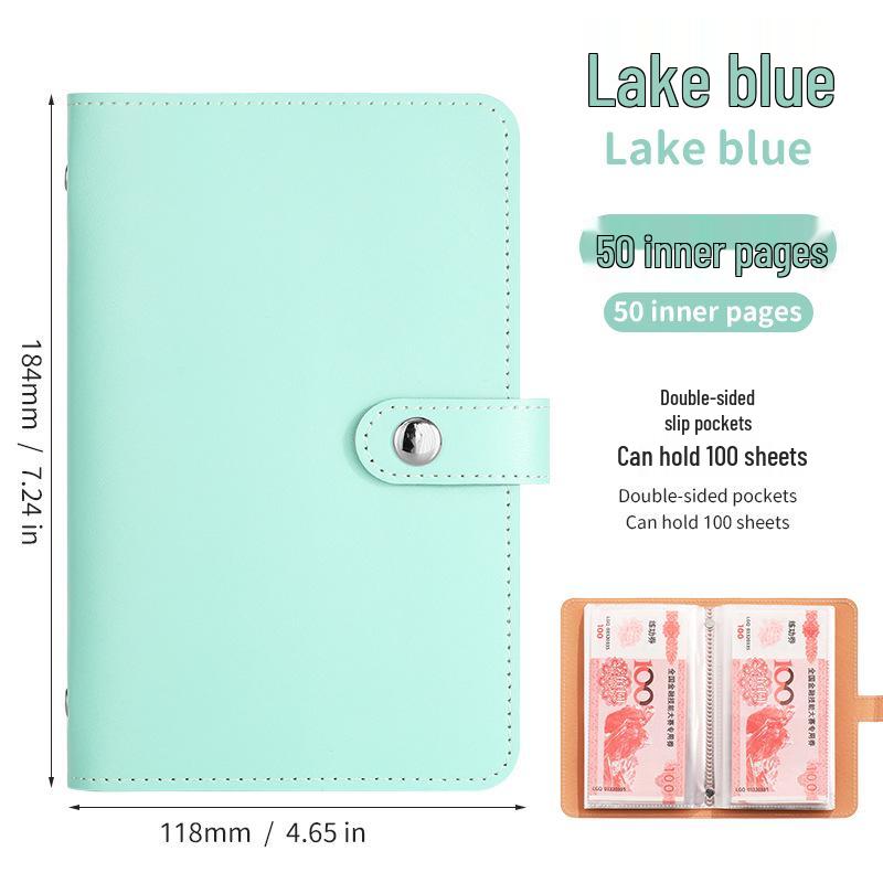Międzynarodowy album oszczędnościowy na gotówkę A6: Księga do przechowywania banknotów o dużej pojemności i księga rachunkowa