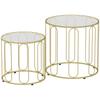 Elliptische Aussparungs-Nesting-Tische - Goldfarben