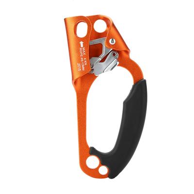 Right Hand Climbing Rope Handle Clamp for 8mm 13mm Rope Rock Climbing Equipment (Orange)
