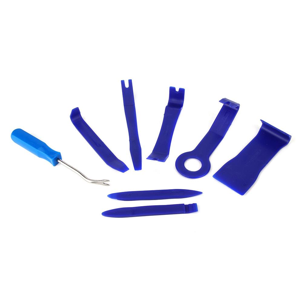 8pcs Car Interior Trim Disassembly Pry 6in Audio Navigation Removal Repair Tool KitBlue