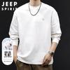 JEEP SPIRIT Męska koszulka z długim rękawem i okrągłym dekoltem