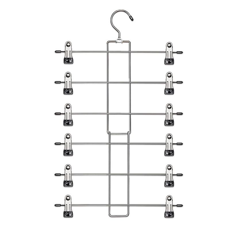 6 слоев вешалок для одежды многослойная вешалка для юбок и брюк нескользящая не оставляющая следов металлическая вешалка для хранения одежды держатель