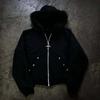Women S Vintage Trendy Fuzzy Hood Long Sleeve Zip Up Hooded Jacket