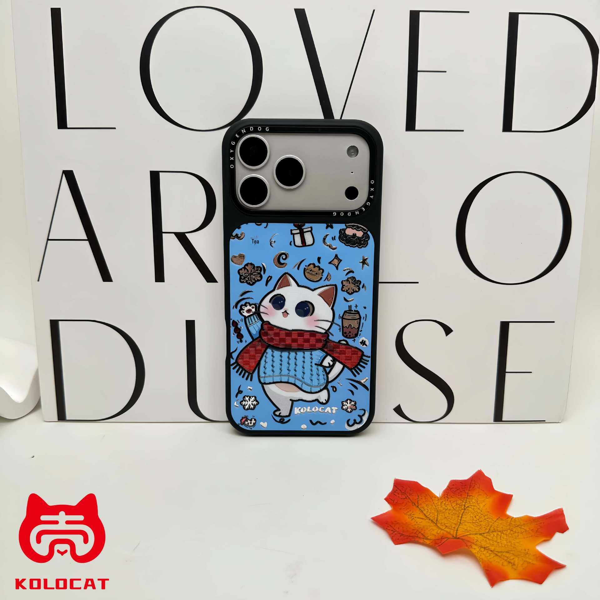 

Kele Cat x Oxygen Dog Ke Xiao Miao Series iPhone 17 Pro Max Case 15 Pro Max