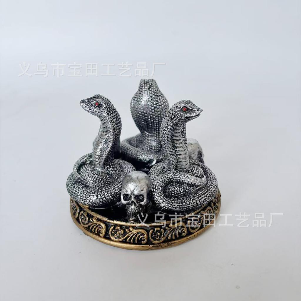 New Resin Sculpture Eye Snake Crystal Ball Base Home Office Desktop Crystal Ball Base Decoration