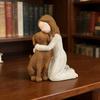 Figurka dívky se psem z pryskyřice Ručně malovaná socha anděla pro psy pro milovníky psů Soustrastné dárky při ztrátě mazlíčka pro domácí ložnici obývací pokoj Stolní polička