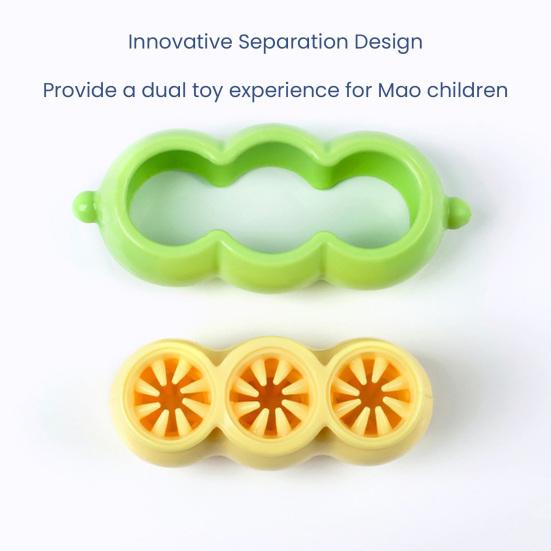 Interactive Treat Dispensing Dog Toy Pea Shaped Puzzle Slow Feeder for IQ Training Mental Stimulating Pet Enrichment Toy for Large Medium Small Dogs