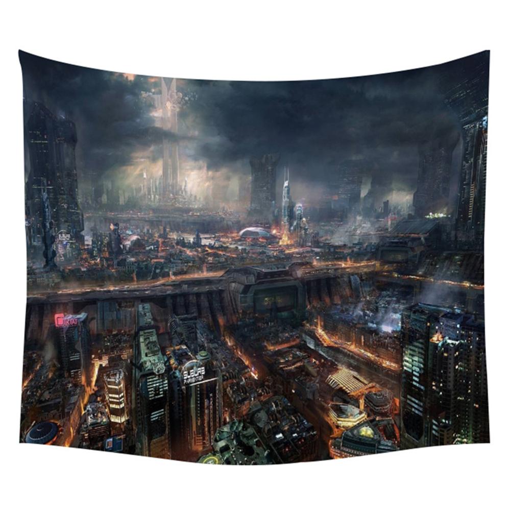 Future Technology Exploration Cartoon Pattern Tapestry Wall Hanging Tapestry for Home Decor