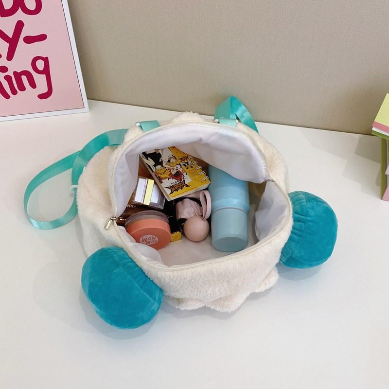 Zweidimensionaler Soft-Sister-Schulranzen Mädchenherz niedlicher Ballkopf Mädchen große Kapazität Studentenpuppen-Rucksack