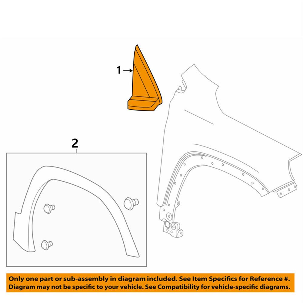Front Left Side Fender Corner Trim Molding For Gmc Terrain 2018-2022 84107336