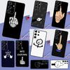 Cartoon Middle Finger Phone Case For Samsung Galaxy S25 Ultra S9 S10 S20 S20 S21 S22 S23 Plus S24 FE Back Cover