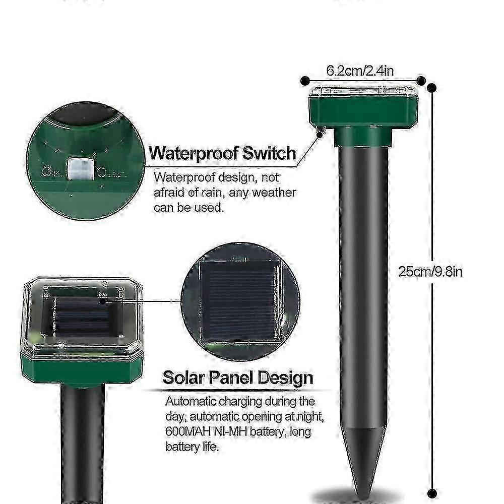 Repelentes ultrassônicos solares de ratos e pragas, repelentes de roedores, rejeitados