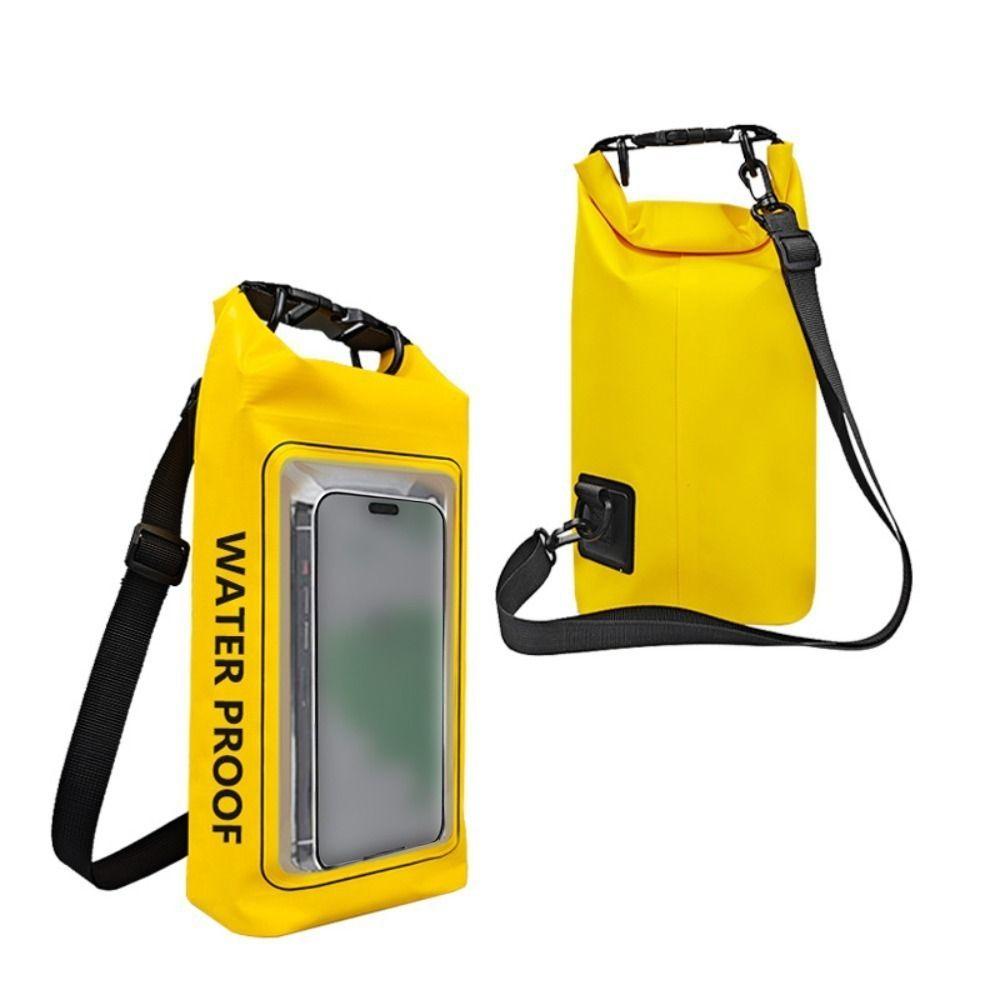 2L New PVC Clip Swimming Waterproof Bag Outdoor Mesh Material Messenger Bag 2-In-1 Beach Cell Phone Bag