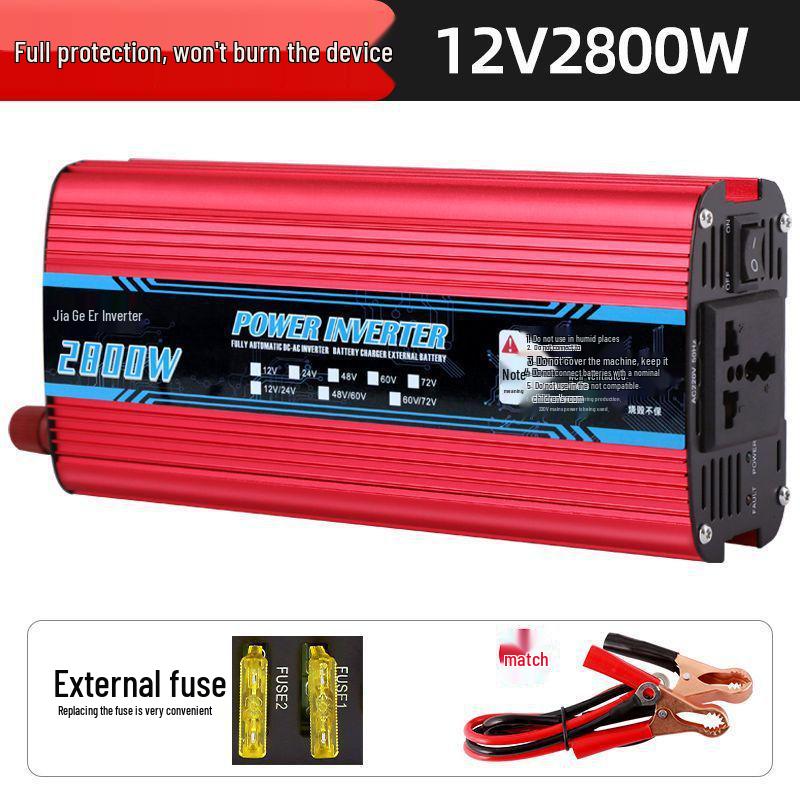 Universal High Power 48V/60V/72V To 220V Inverter for Electric Bicycle Battery and Food Truck